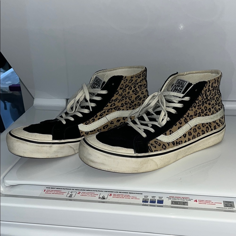 Vans Leopard Print High-Top Sneakers